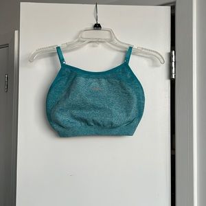 Gymshark Flex Strappy Sports Bra - Teal Marl/Light Grey